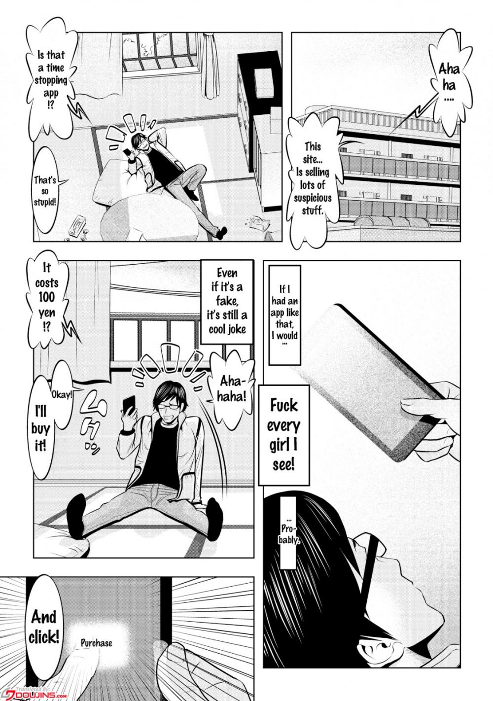 Hentai Manga Comic-Ultimate Time Stop App!-Chapter 1-2